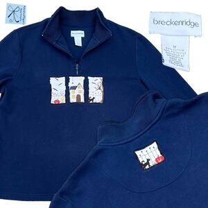 Breckenridge Halloween 3/4 Zip Sweatshirt Sz M